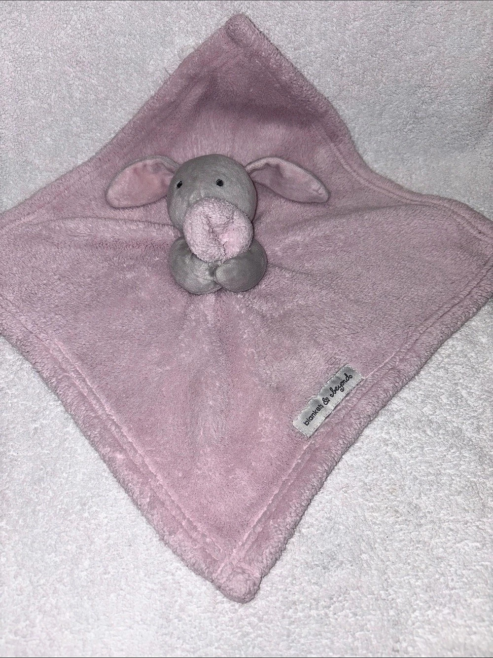 Blankets & Beyond Pink grey bunny Security Blanket Lovey